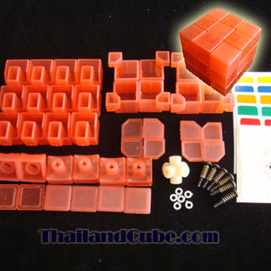 Transparent Red DIY 3x3x3 Cube (C)