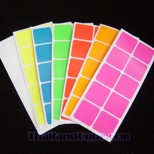Sticker สีจี๊ดจ๊าด (3x3x3)
